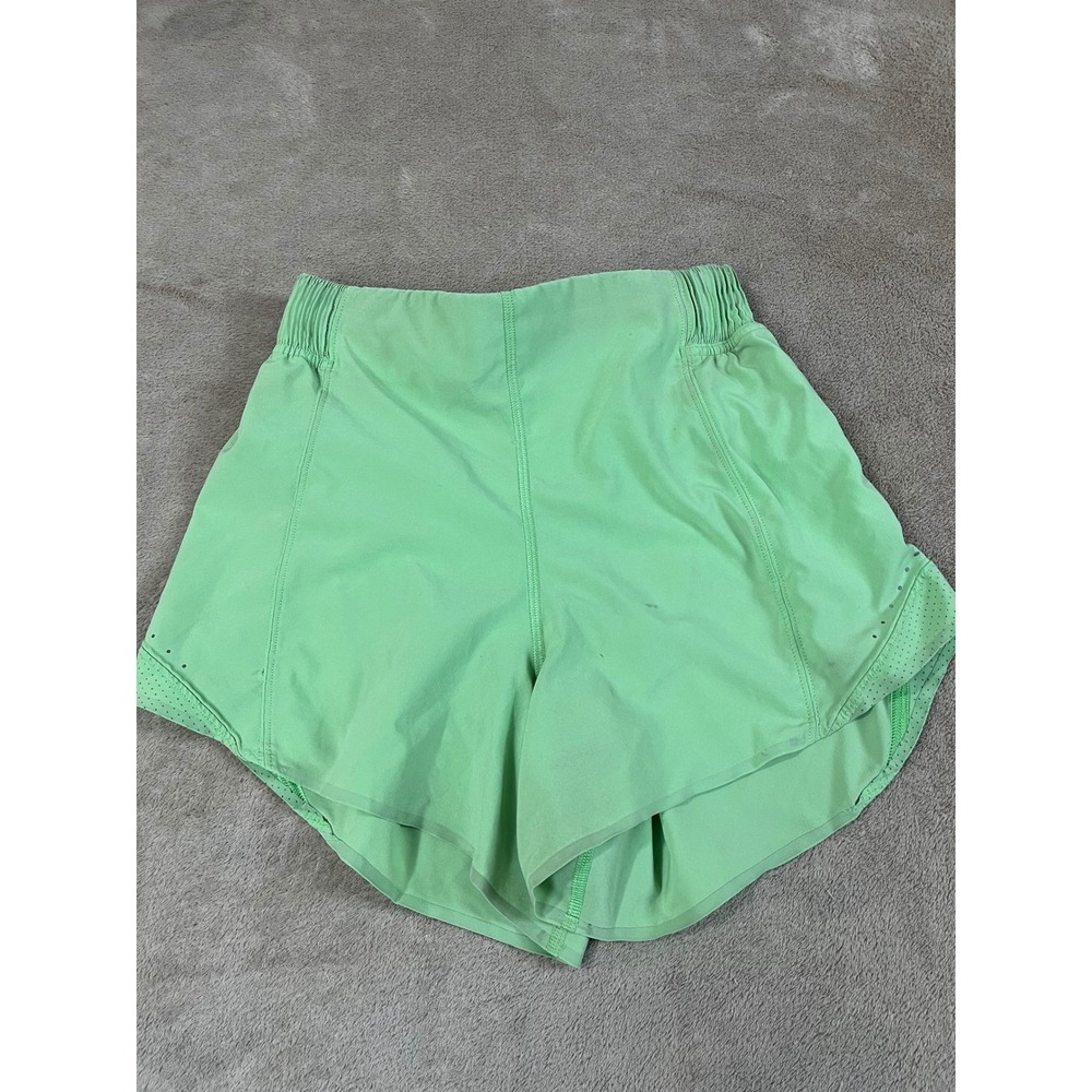 Lululemon Hotty Hot High Rise Short Women's Size 4 Green Polyester Blend FAIR